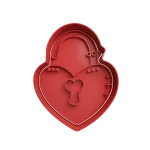 Corazon Cerrojo San Valentin Cortante Para Galletitas