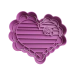 Corazon Con Lineas San Valentin Cortante Para Galletitas