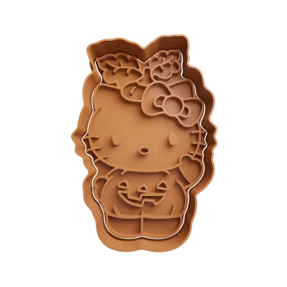 Hello Kitty Calabaza Halloween Cortante Para Galletitas