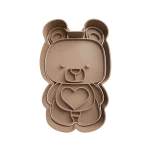 Oso San Valentin Cortante Para Galletitas