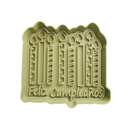 Feliz Cumpleaños con Velas Cortador de Galletas