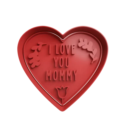 Corazón -I love you Mommy Cortante Para Galletitas