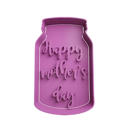 Happy Mother’s Day en Frasco Cortante Para Galletitas