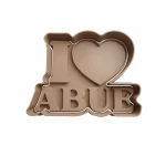 I LOVE ABUE Cortante Para Galletitas