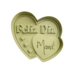 Corazones -Feliz día mamá! Cortante Para Galletitas