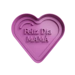 Corazón -Feliz día Mamá Cortante Para Galletita