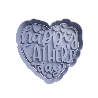 Happy Father’s Day Corazon Cortante Para Galletita