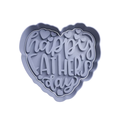 Happy Father’s Day Corazon Cortante Para Galletita