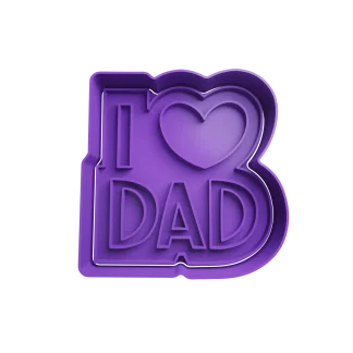 I Love Dad Cortante Para Galletita