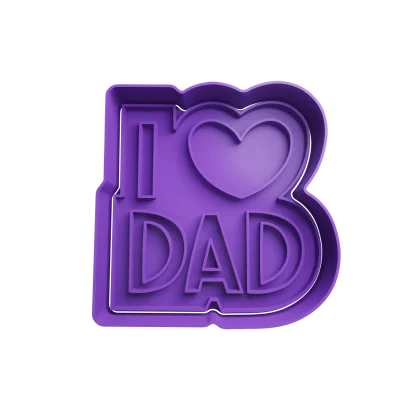I Love Dad Cortante Para Galletita