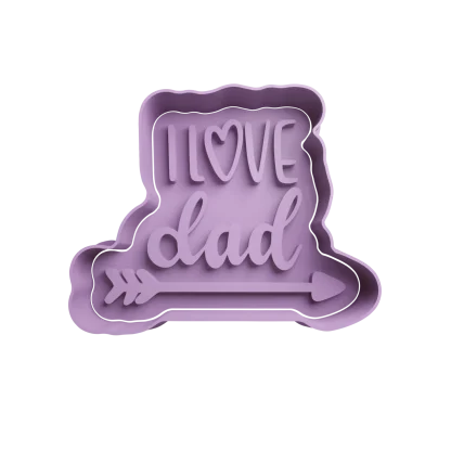 I Love Dad Flecha Cortante Para Galletita