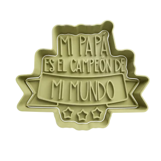 Mi papá es el campeón de mi mundo Cortante Para Galletita