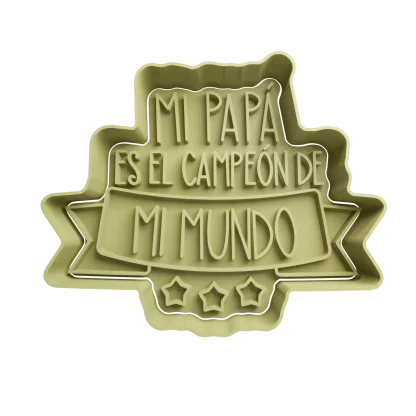 Mi papá es el campeón de mi mundo Cortante Para Galletita